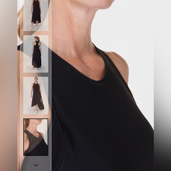 Sweaty Betty Black Explorer Ace Midi Dress - Picture 2 of 9